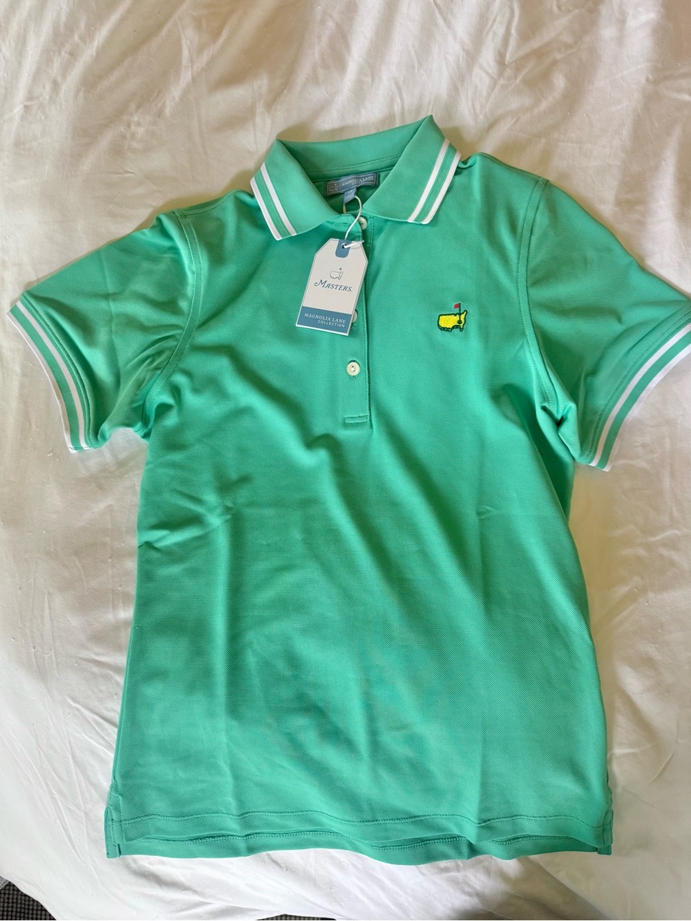 Masters Women’s Mint Green Polo with Embroidered Logo